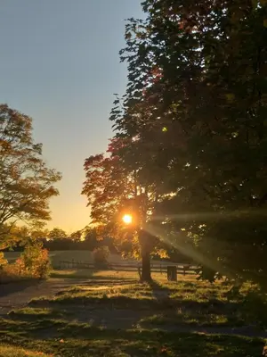Blick auf den Sonnenuntergang/Sonnenaufgang von des Ferienhauses aus oder aus der Nähe