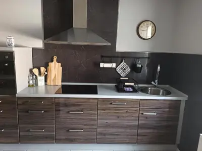 Küche/Küchenzeile in der Unterkunft Ferienwohnung 