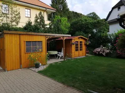 Ein Garten an der Unterkunft Burgruine