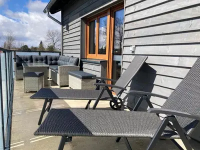 Ein Balkon oder eine Terrasse in der Unterkunft Ferienwohnung Kröger I