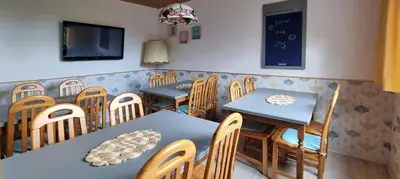 Ein Sitzbereich in der Unterkunft Braunlage Vintage Quartier - Haus bis 16 Personen - 8 Zimmer WG