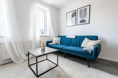 Ein Sitzbereich in der Unterkunft Modernes Apartment am Campus - Parken - Smart-TV - Kaffeevollautomat