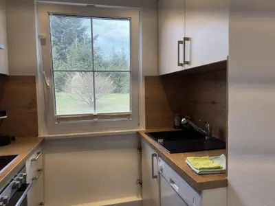 Küche/Küchenzeile in der Unterkunft Ferienhaus mit Kamin in Thale-Friedrichsbrunn