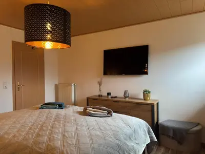 TV/Unterhaltungsangebot in der Unterkunft Ferienhaus mit Kamin in Thale-Friedrichsbrunn