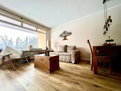 Ein Sitzbereich in der Unterkunft Mountain Lodge