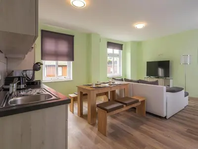 Küche/Küchenzeile in der Unterkunft Ferienwohnung Remise, Wernigerode
