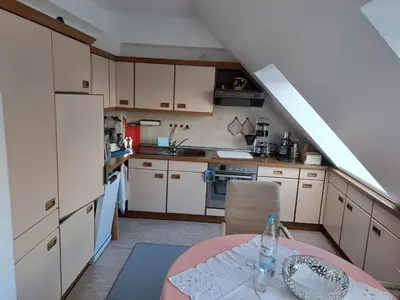 Küche/Küchenzeile in der Unterkunft Ferienwohnung Kück