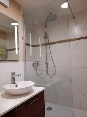 Ein Badezimmer in der Unterkunft Meisensuite