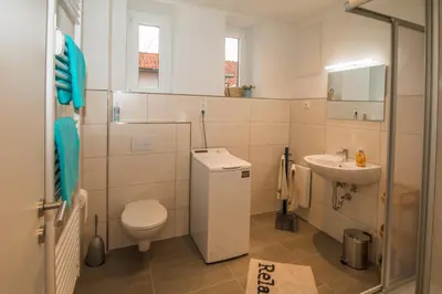 Ein Badezimmer in der Unterkunft Ferienwohnung Vier Findlinge