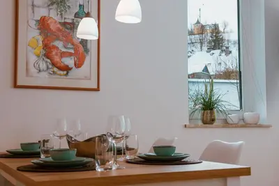 Getränke in der Unterkunft Ferienwohnung Glockenturmblick