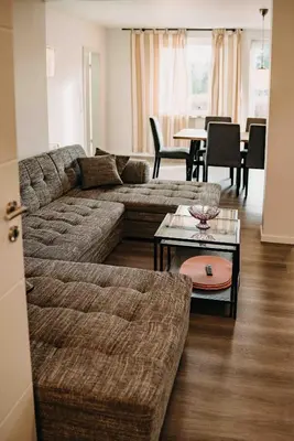 Ein Sitzbereich in der Unterkunft Brockenblick 1