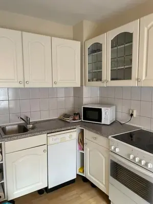 Küche/Küchenzeile in der Unterkunft Quartier für zwei
