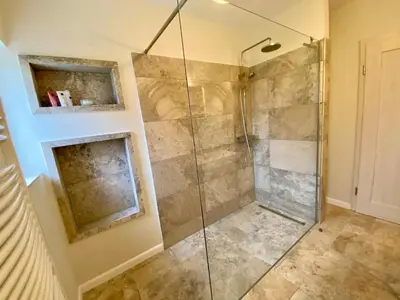 Ein Badezimmer in der Unterkunft Traumhaus Wernigerode mit Sauna und Kamin