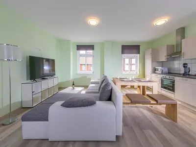 Küche/Küchenzeile in der Unterkunft Ferienwohnung Remise, Wernigerode