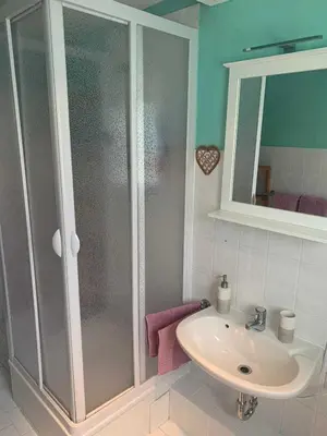 Ein Badezimmer in der Unterkunft Ferienwohnung Natur pur Mühlental Wernigerode