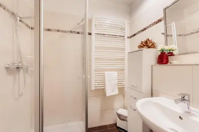 Ein Badezimmer in der Unterkunft Ferienwohnung Landgraf