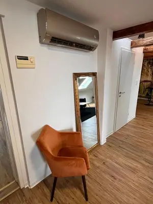 Ein Sitzbereich in der Unterkunft HAR(z)MONIE Penthouse in Blankenburg