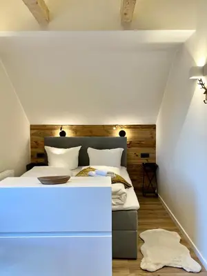 Ein Bett oder Betten in einem Zimmer der Unterkunft wohlBfinden2 appartementhaus