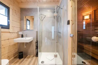 Ein Badezimmer in der Unterkunft Bergwaldchalet Komfort