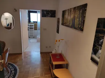 Ein Sitzbereich in der Unterkunft Ferienwohnung Kagemann