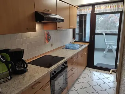 Küche/Küchenzeile in der Unterkunft Ferienwohnung Kagemann