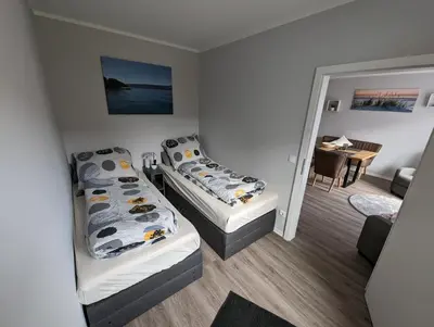Ein Bett oder Betten in einem Zimmer der Unterkunft Ferienwohnung Vogt
