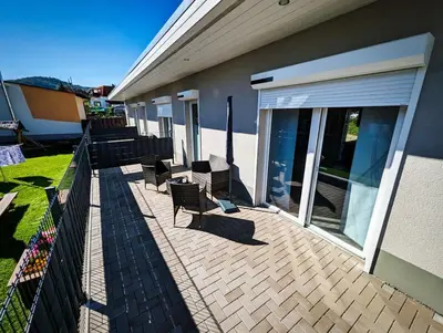 Ein Balkon oder eine Terrasse in der Unterkunft Ferienwohnung Vogt