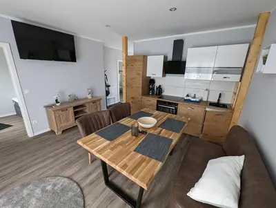 Küche/Küchenzeile in der Unterkunft Ferienwohnung Vogt