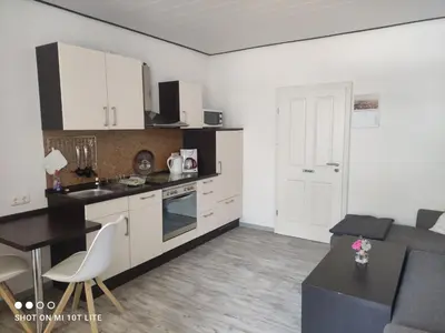 Küche/Küchenzeile in der Unterkunft Ferienwohnung Kasten