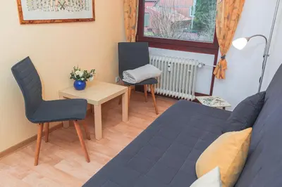 Ein Sitzbereich in der Unterkunft Ferienwohnung Baehr-Matull