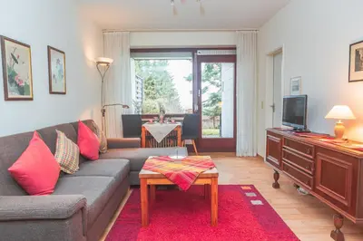 Ein Sitzbereich in der Unterkunft Ferienwohnung Baehr-Matull
