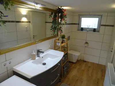 Ein Badezimmer in der Unterkunft Sammy's FeWo