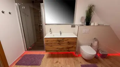 Ein Badezimmer in der Unterkunft Haus an der Sieber