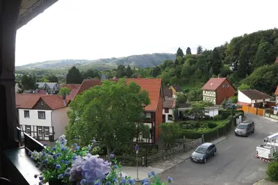 Ein allgemeiner Bergblick oder ein Berglick von der Ferienwohnung aus