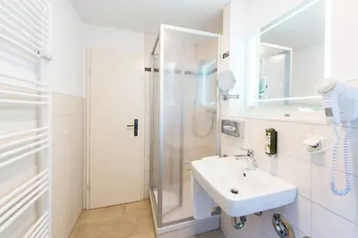 Ein Badezimmer in der Unterkunft Ferienwohnung 1 - Marktkirchhof