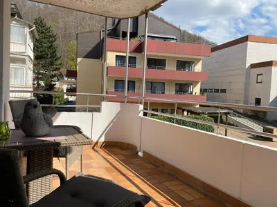 Ein Balkon oder eine Terrasse in der Unterkunft Gosch am Kurpark