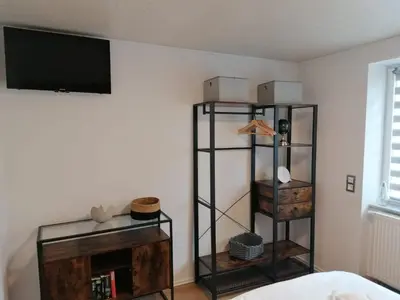 Ein Bett oder Betten in einem Zimmer der Unterkunft Ferienappartement Bodekessel